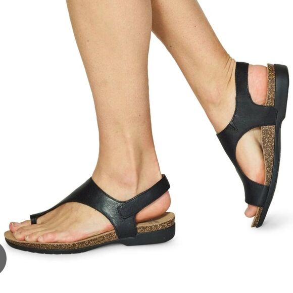 Dansko Reece Black Toe Loop Sandal Size 37 - Picture 10 of 10